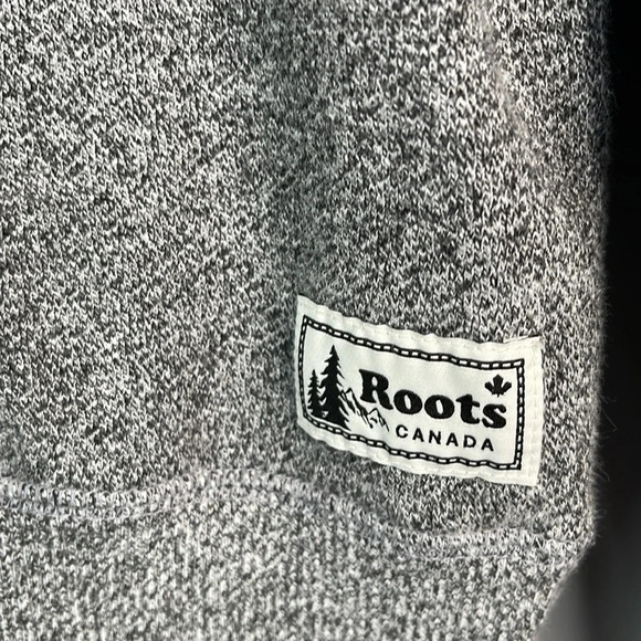 ROOTS Canada Heather Grey Whistler Quarter Zip Sweater Sweatshirt Gorpcore S - Picture 6 of 14